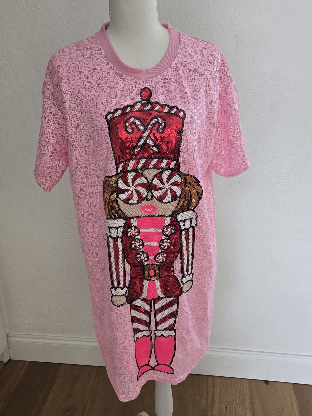 Simply Southern Pink Sequin Nutcracker Dress